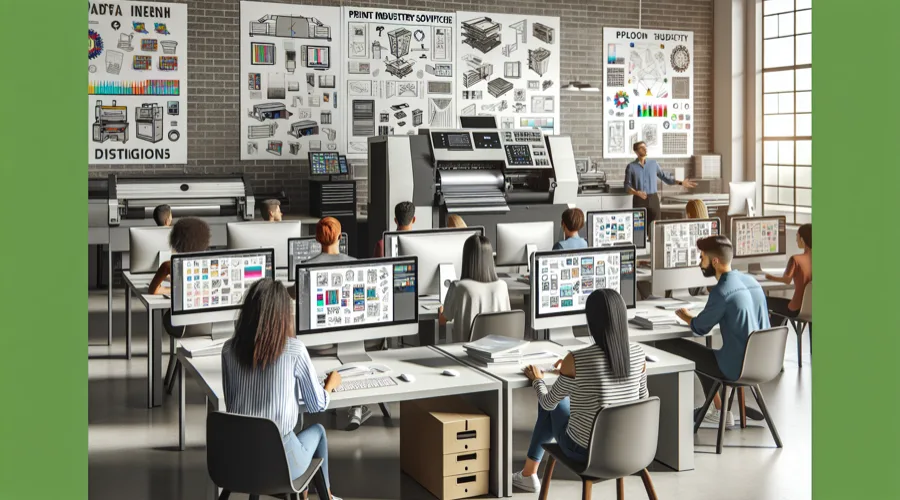 Digitális montírozó nyomóformát készít prepress stúdióban — ofszet nyomólemez, CMYK ívek
